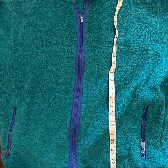 L.l Bean Women Green With Blue Mix With Purple Sweater zipper up M - Picture 9 of 9